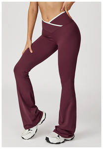 <span class=keywords><strong>Pantaloni</strong></span> da Yoga da <span class=keywords><strong>donna</strong></span> Leggings Flare a vita alta <span class=keywords><strong>pantaloni</strong></span> da allenamento Crossover <span class=keywords><strong>pantaloni</strong></span> da Fitness <span class=keywords><strong>Slim</strong></span> <span class=keywords><strong>Fit</strong></span> - Product Image 3