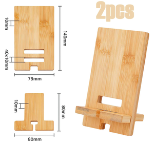Support de bureau <span class=keywords><strong>en</strong></span> <span class=keywords><strong>bois</strong></span> portable pour téléphone - Product Image 6