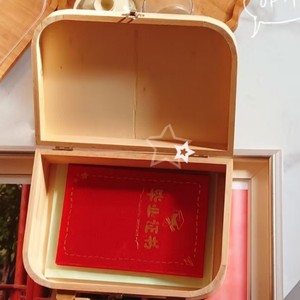 กล่องเก็บเครื่องประดับลายไม้พร้อมที่จับและตัวล็อคสำหรับตกแต่งบ้าน - Product Image 3