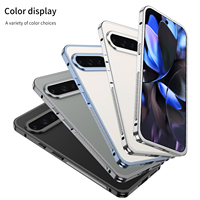 Étui de protection en métal de luxe pour Google Pixel 11 10 9 Pro XL 10 9 8 7 Pro 10a 9a, cadre en aluminium et film de protection d'objectif en métal