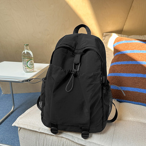 Orange Casual Student <b>Backpack</b> With Drawstring Closure For High <b>School</b> College Students Travel Use - Product Image 2