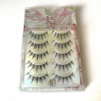 Mode chaude cinq paires de cils à bande complète Comic Eye Light Faux cils 3d Faux Mink Silk Strip Eye Lashes vendeurs en gros