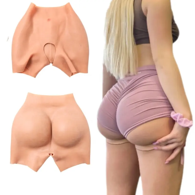 women silicone panties Breast Form Silicone Buttocks Hips Lifter Pants Fake Padded Panties Bombom Silicone Shaper Butt And Hip