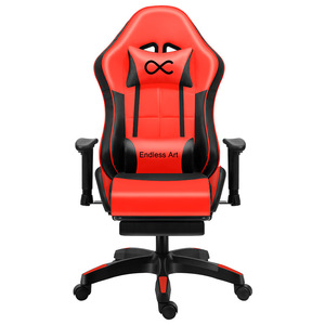 Gaming <b>Chair</b> PU Leather Reclining Height Adjustable Swivel <b>Chair</b> For Home Office <b>Study</b> Bedroom Living Room - Product Image 5