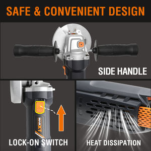 MAXXT Gerinda sudut portabel 1700W, alat pemoles untuk gergaji kayu - Product Image 4