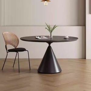 <span class=keywords><strong>Mesa</strong></span> <span class=keywords><strong>de</strong></span> comedor redonda moderna <span class=keywords><strong>de</strong></span> tamaño pequeño con soporte completo blanco puro hecha <span class=keywords><strong>de</strong></span> losa <span class=keywords><strong>de</strong></span> roca con juego <span class=keywords><strong>de</strong></span> hierro para el hogar o el hotel/Villa - Product Image 3