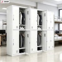 Armoire de rangement moderne démontable JIUSHUN, casier de rangement en métal haut pour employés et étudiants