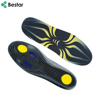 Semelles intérieures pleine longueur en plaque de carbone avec support de voûte plantaire en gel à quatre points et maille respirante pour le basketball et l'assistance aux sauts en jambe écartée
