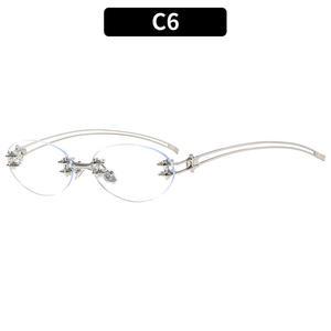 2025 Popular Personalized Fashionable Oval <b>Frameless</b> Sunglasses Hot Girl Fashion Y2K Hot Girl Style Sunglasses - Product Image 6