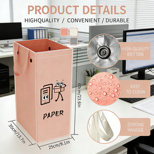 Contenedor de <span class=keywords><strong>Basura</strong></span> Plegable y Reutilizable para Clasificación Ecológica de Residuos, para Interiores y Exteriores, Grueso, Duradero, Portátil, Cubos de Almacenamiento - Product Image 3