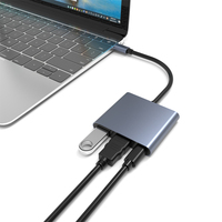 Convertidor HDTV 4 en 1 de aleación de aluminio con logotipo OEM, adaptador de Cable USB 3,0 de aleación de aluminio, velocidad de 5Gbps para productos de transferencia de datos en stock