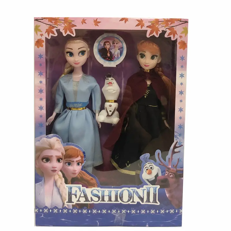 New Arrive Princess Elsa Anna Olaf 3Pcs/Set PVC Dolls Girl Gift Toys 11.5inch Elsa Anna Model Toy