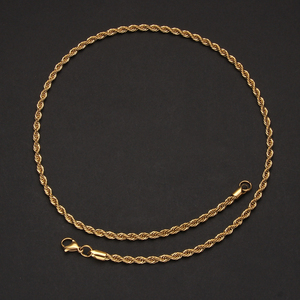 Vendita calda collana in acciaio inox placcato oro 18K alla moda geometrico corda catena a maglie per gli uomini donne Hip Hop gioielli di moda - Product Image 3