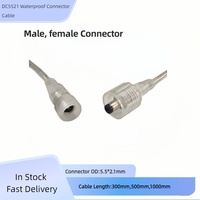 Connecteur de prise d'alimentation DC 5,5 mm 2 broches avec conducteur en cuivre et isolation en PVC, tension nominale 12 V pour la surveillance CCTV en extérieur