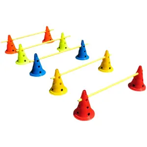 Kit de cones de disco de agilidade para treinamento esportivo infantil, bastão marcador de campo de futebol para treinamento