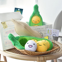 Jouet à mâcher pour chien en peluche grinçante et couineuse avec papier froissé et friandises intégrées