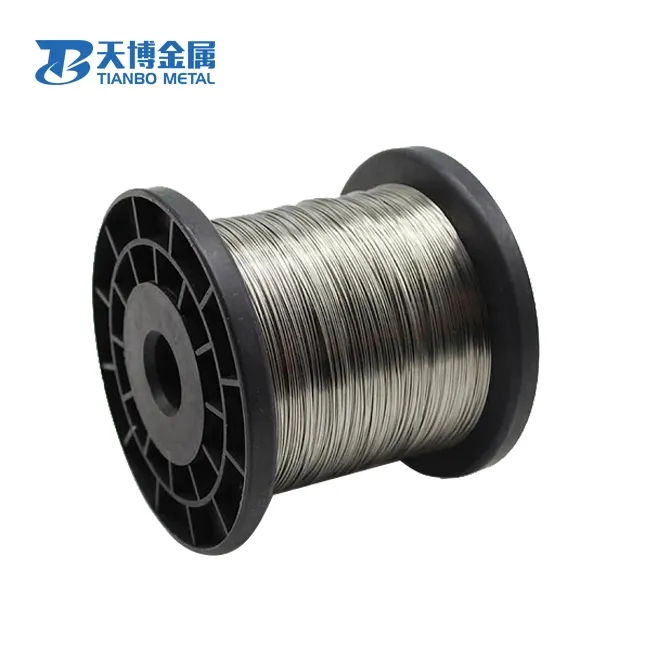 La placcatura al 99.95% utilizza la resistenza alla trazione del filo di tungsteno spooled con un buon allungamento per la società di metalli baoji tianbo a molla