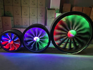 Idées de décoration tendance pour <span class=keywords><strong>bar</strong></span> / Art mural en métal en forme de turbine à réaction avec lumière pour la décoration du comptoir - Product Image 6