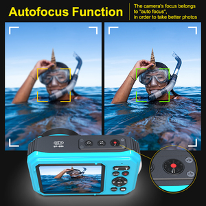 Caméra étanche, résistante aux chocs et à la poussière, double écran HD, vidéo selfie 4K, capteur 13MP pour utilisation <span class=keywords><strong>sous</strong></span> l'<span class=keywords><strong>eau</strong></span> - Product Image 5