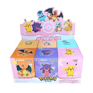 Authentique Zhuang Chen Pokemoned Pull Ring Wind-up Blind Box Ensemble Complet 6 Pièces Sans Répétition Figurine Articulée Jouet Cadeau pour les Fans d'Anime et de Jeux - Product Image 1