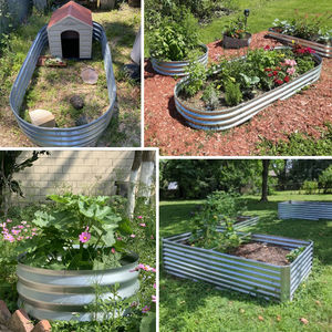 Boîte de jardinière de lit de jardin surélevé en acier galvanisé pour arrière-cours/terrasses/balcons - Product Image 4