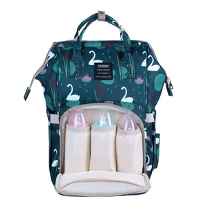 wholesale water proof nylon and canvas pink designer diaper backpack fashion diaper bag