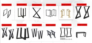 Chân bàn kim loại thép cho đồ nội thất nhà hàng, cơ sở công nghiệp nặng với lớp phủ chống gỉ - Product Image 3