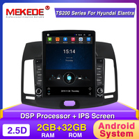 Autoradio MEKEDE Tesla, Android 9, 2 go/32 go, Quad Core, WIFI, IPS, DSP, lecteur DVD, Audio stéréo, avec commandes au volant, HD 2006 — 12, pour voiture Hyundai Elantra 4