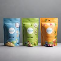 Sachet à fond plat OEM personnalisé en PET de 1 kg avec fermeture éclair, haute barrière, pour fruits secs, sac transparent