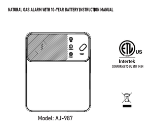 ANKA AJ-987 UL1484 Alarme CH4 <span class=keywords><strong>LPG</strong></span> do <span class=keywords><strong>detector</strong></span> do gás a pilhas e material do ABS do <span class=keywords><strong>detector</strong></span> do vazamento do gás natural - Product Image 5