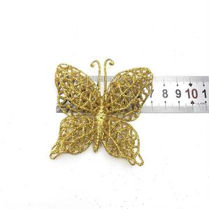 Adornos de mariposa artificial S18, decoración para árbol de Navidad, manualidades navideñas, adornos de mariposa para árbol de Navidad con purpurina - Product Image 3