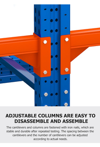Industrial <strong>Pipe</strong> Shelves Single/double Side Arm <strong>Steel</strong> Warehouse Shelf Adjustable <strong>Storage</strong> Metal Heavy Duty <strong>Rack</strong> Cantilever Racking - Product Image 4