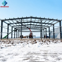 Bâtiment d'atelier en acier préfabriqué prêt à l'emploi, installation rapide, structure préfabriquée, entrepôt
