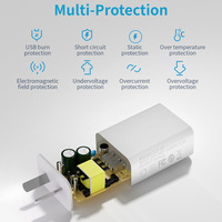 Pengisi Daya Dinding USB 10W 5V 2A Adaptor Daya Colokan AU Pengisi Daya Ponsel Universal Bersertifikasi SAA