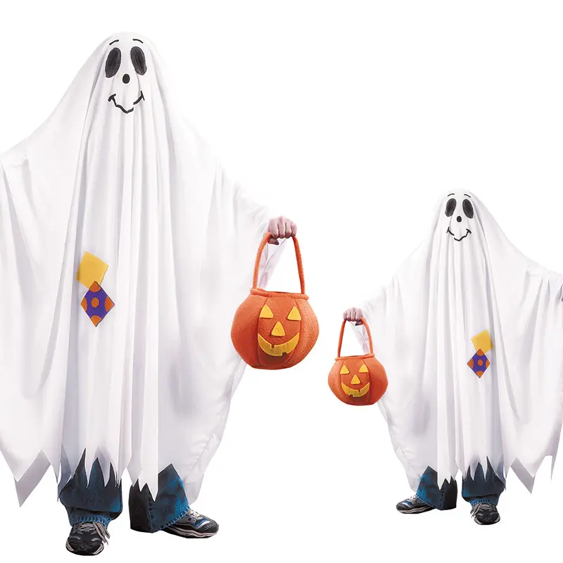 Fantasia de halloween do fantasia, acessórios brancos de roupas para festival de carnaval e halloween