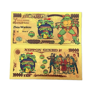 5 types de billets de banque des Tortues Ninja Adolescentes de Chine, billets d'anime avec dorure à chaud, objets de collection pour cadeaux d'affaires - Product Image 3