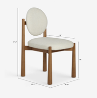 Chaises de salle à manger FERLY en bois massif, style moderne et luxueux, pour la maison, les salons, les restaurants et les bureaux à domicile.