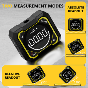 جهاز قياس الزوايا الرقمي MG16A قابل لإعادة الشحن مع قاعدة مغناطيسية ثنائية الجوانب، نطاق 360 درجة ودقة 0.05، أداة قياس متوفرة في المخزون - Product Image 3