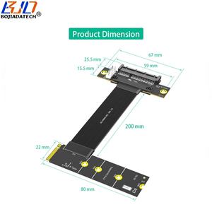 Интерфейс rtype NGFF M.2 Key-M NVME для 180 градусов PCI-E 4,0 4X слот адаптер Удлинительный кабель 0,2 м SATA 15PIN Power - Product Image 3
