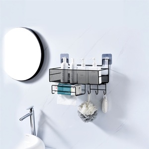 Modern <b>Corner</b> Bathroom <b>Storage</b> Rack Zinc Alloy <b>Kitchen</b> Wall Mount Dormitory Use Free Punching - Product Image 1