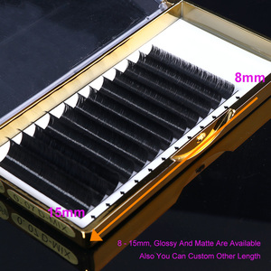 Estensioni per <span class=keywords><strong>ciglia</strong></span> piatte fai-da-te Super morbide di lusso più nere vassoi <span class=keywords><strong>prodotti</strong></span> estensione per <span class=keywords><strong>ciglia</strong></span> in Cashmere coreano opaco scuro di alta qualità - Product Image 6