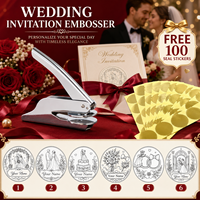Timbres à embosser en métal personnalisés avec noms et motifs – pour le bureau, les cadeaux de mariage, les décorations de table et les embellissements d'invitations