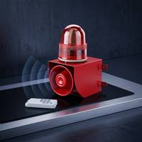 Alarma de Seguridad Industrial de Alto Rendimiento con Microondas de Inducción, Sirena de Advertencia con Luz Estroboscópica de 120dB para la Seguridad en Muelles de Carga