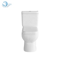 WC deux pièces blanc à double chasse, en céramique, à évacuation verticale, économique, pour salle de bain