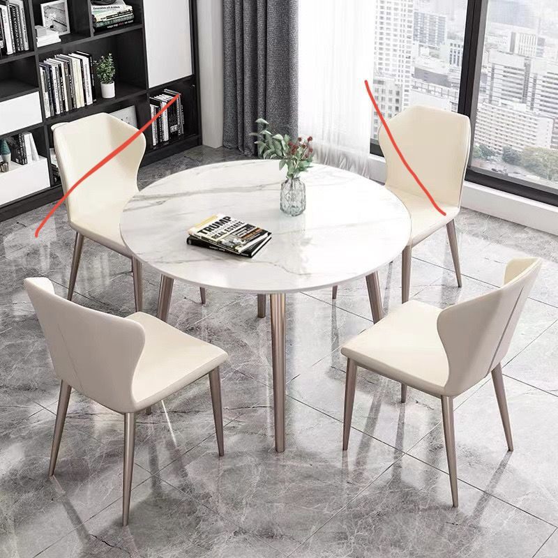 80 rock plate round table-2 chairs-cylan purple