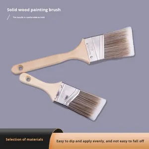 Pinceles de Pintura de Látex <span class=keywords><strong>para</strong></span> Arte, Separación Industrial, Recorte y Bordes, Mango de Madera, Filamento Largo, 2 <span class=keywords><strong>Formas</strong></span> Planas, Cabeza Oblicua, <span class=keywords><strong>para</strong></span> Bricolaje en <span class=keywords><strong>Paredes</strong></span> - Product Image 3