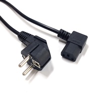 Norme européenne Cee 7/7 Prise Schuko à angle droit Iec C13 Cordon d'alimentation secteur Rallonge pour PC Ordinateur PDU Serveurs