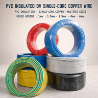 Câble électrique BV en cuivre massif avec gaine PVC, codé par couleurs, pour installations résidentielles, aériennes, de chauffage, d'alimentation et de câblage automobile