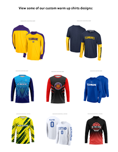 Magliette Personalizzate a Maniche Lunghe per Riscaldamento Basket, Traspiranti e ad Asciugatura Rapida per Club e Squadre - Product Image 5