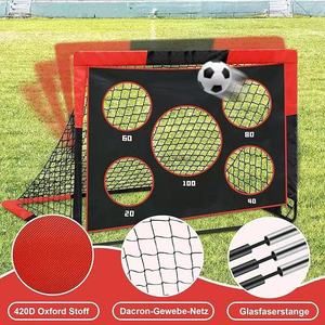 But de football pop-up sur mesure 1,2*0,9m, filet en polyester, tube en fer, équipement d'entraînement portable pour les jeux en plein air des enfants - Product Image 3